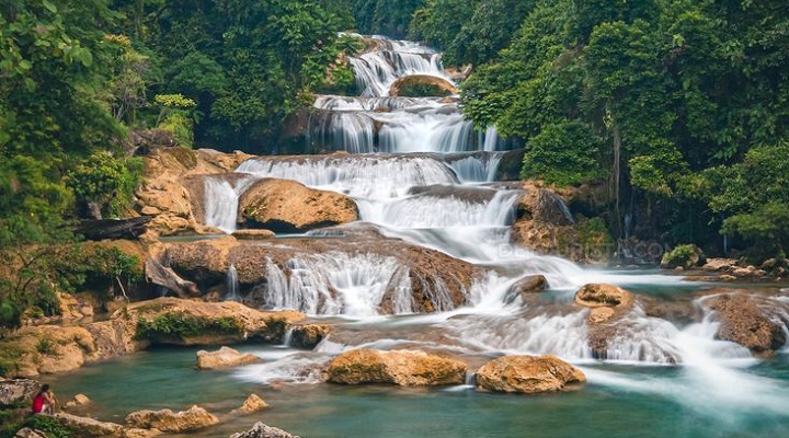 Aliwagwag Falls in Cateel, Davao Oriental, Philippines Samal Island